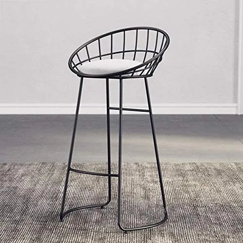 Sgabelli da bar nordici Golden Modern Minimalist Sgabelli alti ferro battuto Bar Tavolo da pranzo Sedie Schienali per la c...