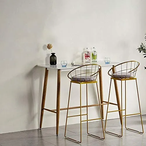 Sgabello da Bar Ferro Sedia Multifunzionale Schienale Semplice Sgabello Alto Negozio di tè Coffee Lounge Chair Sedia da Pr...