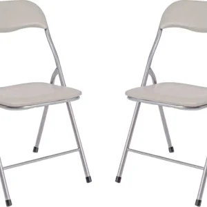 LUCIE - Set di 2 sedie pieghevole salvaspazio Tortora Milani Home