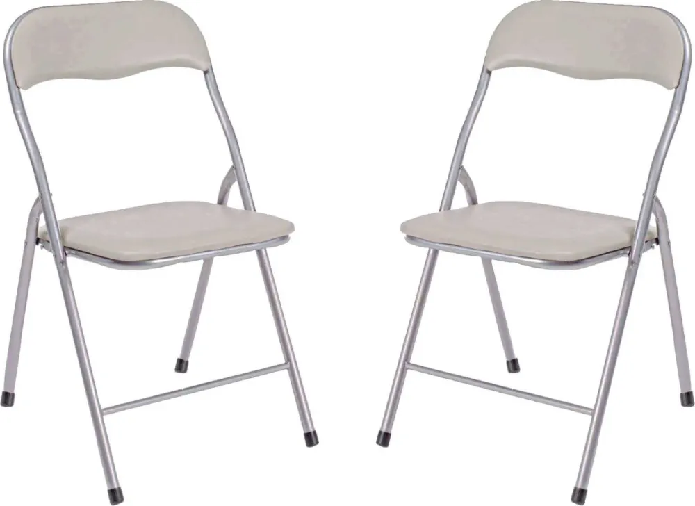 LUCIE - Set di 2 sedie pieghevole salvaspazio Tortora Milani Home