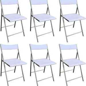 LUCIE - set di 6 sedie pieghevoli salvaspazio Bianco Milani Home