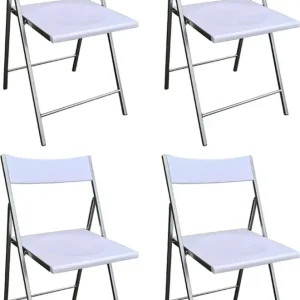 LUCIE - set di 4 sedie pieghevoli salvaspazio Bianco Milani Home
