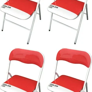 LUCIE - set di 4 sedie pieghevoli salvaspazio Rosso Milani Home