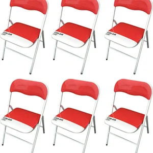 LUCIE - set di 6 sedie pieghevoli salvaspazio Rosso Milani Home