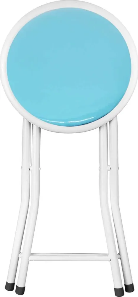 LUCIE - sgabello pieghevole salvaspazio Blu Milani Home