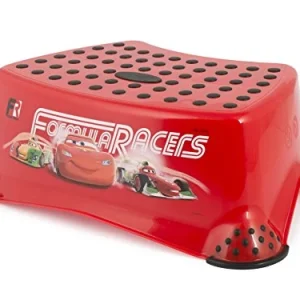 Lulabi 8003512692970 Sgabello Baby Cars Arredo Bagno E Accessori Bimbo, Plastica, Rosso