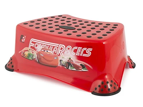 Lulabi 8003512692970 Sgabello Baby Cars Arredo Bagno E Accessori Bimbo, Plastica, Rosso