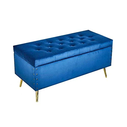 LXESWM Pouf Panca Ottomana Ottomano Panca poggiapiedi Pieghevole Imbottito Trapuntato Bagagli con la Copertura, Soggiorno...