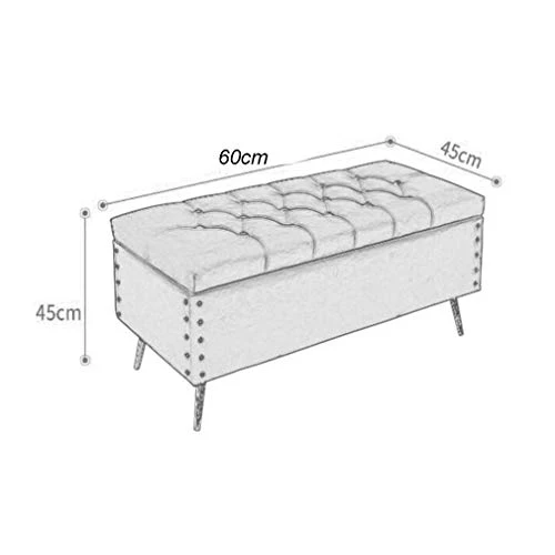 LXESWM Pouf Panca Ottomana Ottomano Panca poggiapiedi Pieghevole Imbottito Trapuntato Bagagli con la Copertura, Soggiorno...