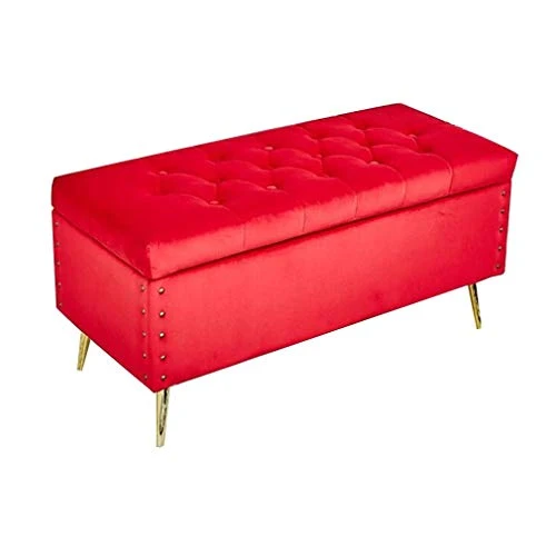 LXESWM Pouf Panca Ottomana Ottomano Panca poggiapiedi Pieghevole Imbottito Trapuntato Bagagli con la Copertura, Soggiorno...