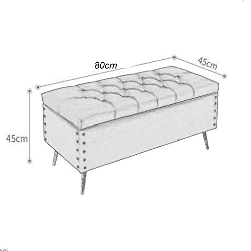 LXESWM Pouf Panca Ottomana Ottomano Panca poggiapiedi Pieghevole Imbottito Trapuntato Bagagli con la Copertura, Soggiorno...