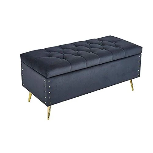 LXESWM Pouf Panca Ottomana Ottomano Panca poggiapiedi Pieghevole Imbottito Trapuntato Bagagli con la Copertura, Soggiorno...