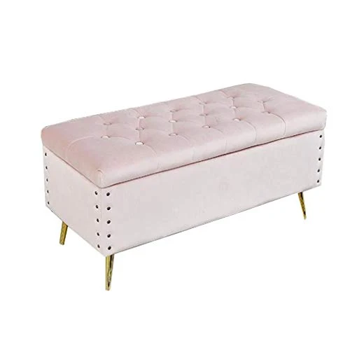 LXESWM Pouf Panca Ottomana Ottomano Panca poggiapiedi Pieghevole Imbottito Trapuntato Bagagli con la Copertura, Soggiorno...