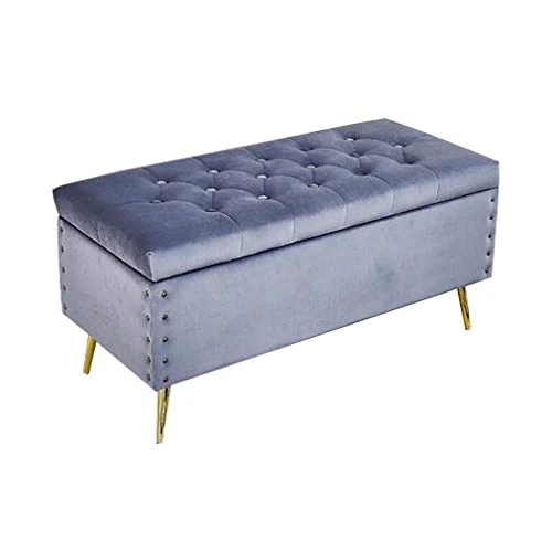 LXESWM Pouf Panca Ottomana Ottomano Panca poggiapiedi Pieghevole Imbottito Trapuntato Bagagli con la Copertura, Soggiorno...