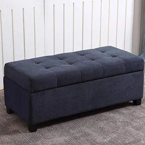 LXESWM Pouf Panca Ottomana Poggiapiedi Pieghevole Bagagli Petto Scarpe Banco di stoccaggio ottomano con Flipping Coperchio...