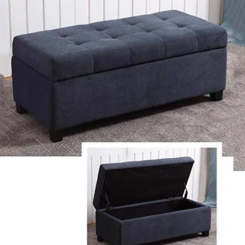 LXESWM Pouf Panca Ottomana Poggiapiedi Pieghevole Bagagli Petto Scarpe Banco di stoccaggio ottomano con Flipping Coperchio...