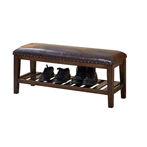 LXESWM Pouf Panca Ottomana Scarpe da Banco Poggiapiedi Bagagli Sgabello Scarpe Rack Divano Panchina Corridoio Soggiorno E...