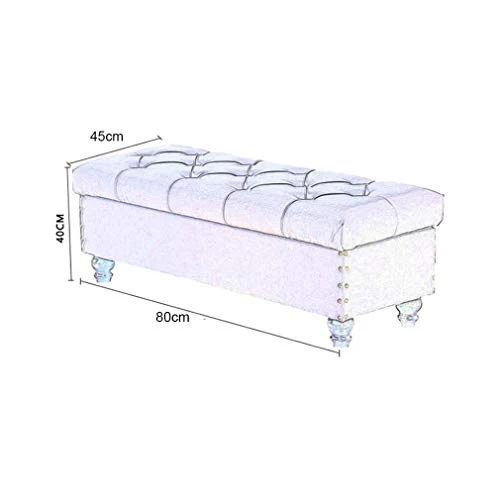 LXESWM Pouf Panca Ottomana Stoccaggio Ottomano con Flipping Coperchio Scarpe Banco Poggiapiedi Pieghevole Bagagli Petto di...