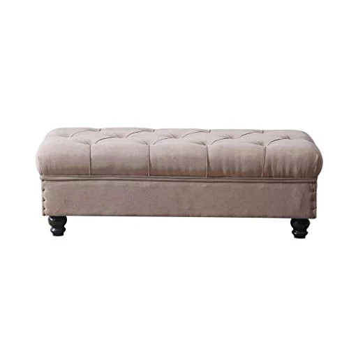 LXESWM Pouf Panca Ottomana Stoccaggio Ottomano con Flipping Coperchio Scarpe Banco Poggiapiedi Pieghevole Bagagli Petto di...