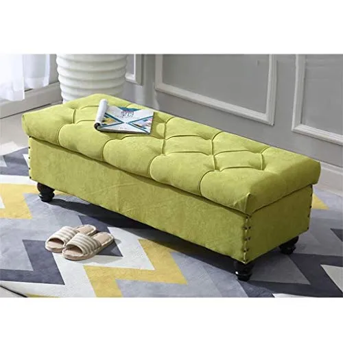 LXESWM Pouf Panca Ottomana Stoccaggio Ottomano con Flipping Coperchio Scarpe Banco Poggiapiedi Pieghevole Bagagli Petto di...