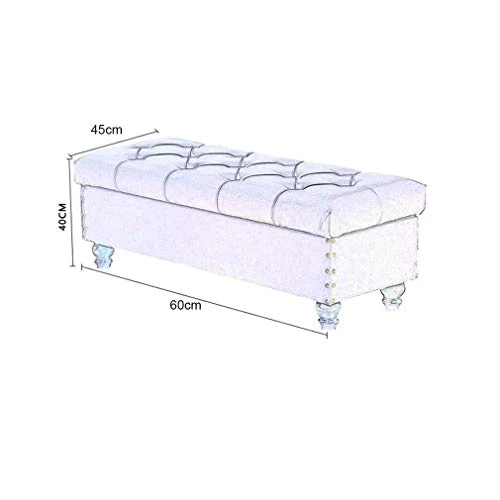 LXESWM Pouf Panca Ottomana Stoccaggio Ottomano con Flipping Coperchio Scarpe Banco Poggiapiedi Pieghevole Bagagli Petto di...