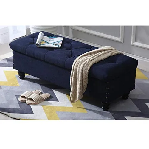 LXESWM Pouf Panca Ottomana Stoccaggio Ottomano con Flipping Coperchio Scarpe Banco Poggiapiedi Pieghevole Bagagli Petto di...