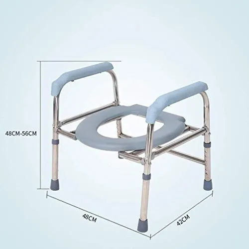 LYP Sedia Comoda per Anziani Commode Sedia - Doccia Sgabello - 6 Altezza Regolabile (Color : )