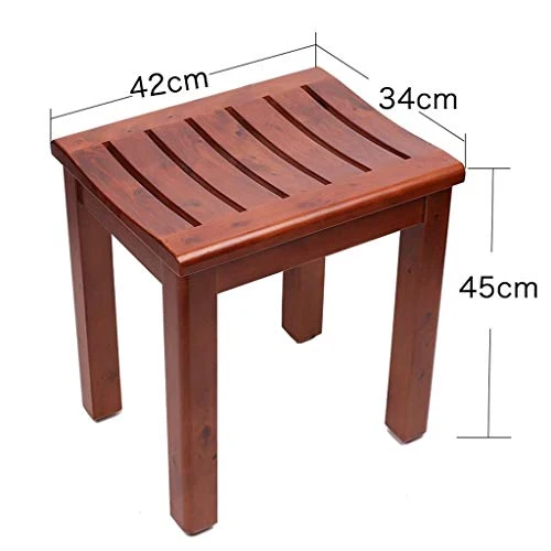 LYP Sedia Comoda per Anziani Kashiwagi Maroon Bathroom Sgabello anticorrosione Sgabello per Doccia con Superficie Curva Cu...