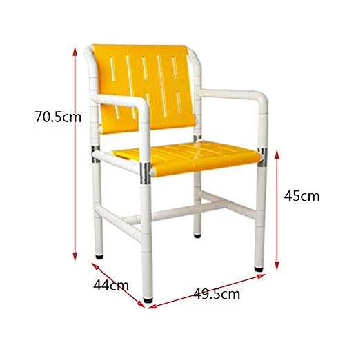 LYP Sedia Comoda per Anziani Sgabello per Doccia Poltroncina da Bagno Nylon Antiscivolo Disabili/Anziani Senza Barriere Sg...