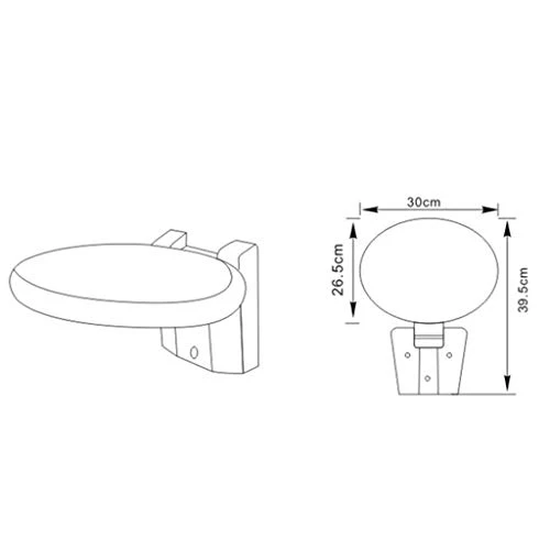 LYP Sedia Comoda per Anziani Sgabello da Parete Pieghevole da Bagno Anziano Doccia Sedia Aisle Change Chair Sedia da Paret...