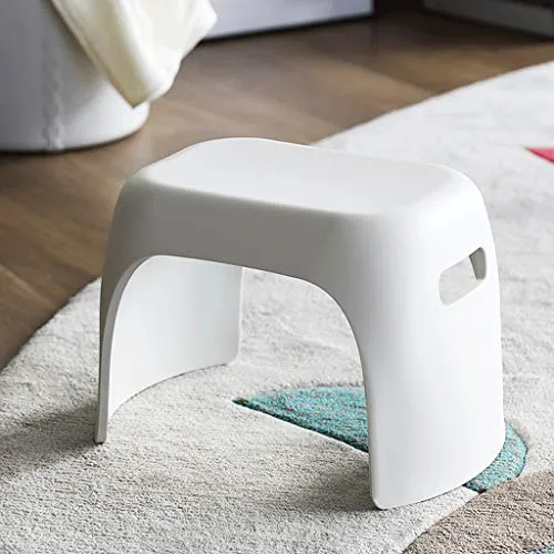 LZL Sgabello WC Addensare Piccola Panca Poggiapiedi Toilette Bagno Antiscivolo Aumentato WC Sgabelli Bassi Vasino Tozzo (C...
