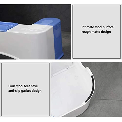 LZL Sgabello WC Multi-Funzione Antiscivolo Squatty Vatty Toilet Sgabello da Bagno Bagno Squat Aiuto Si Adatta Tutti i Serv...