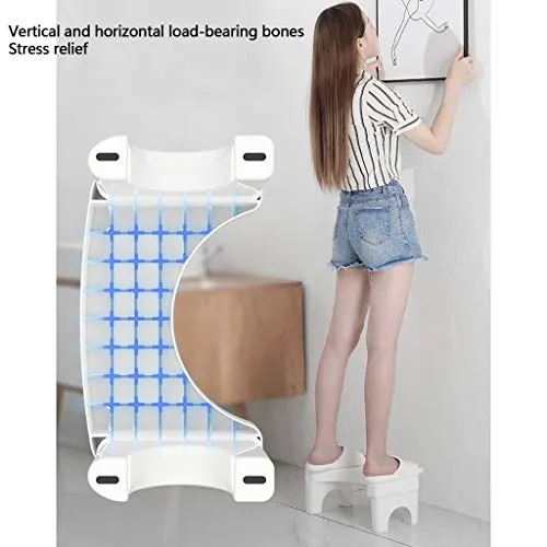 LZL Sgabello WC Multi-Funzione Antiscivolo vasino vasino Bagno Bagno Sgabello Sgabello Uso Qualsiasi Bagno Vasino Tozzo (C...