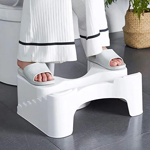 LZL Sgabello WC Squatty vasino Regolabile Antiscivolo Bagno Sgabello per Servizi igienici adeguati Postura WC Poste poggia...