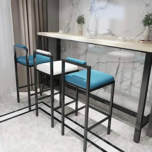 M-YN Sgabelli da Bar Sgabelli da Bar Moderno Bar Sgabello Ecopelle Sedie Pelle con Gambe Metallo Altezza Armless Mid Post...