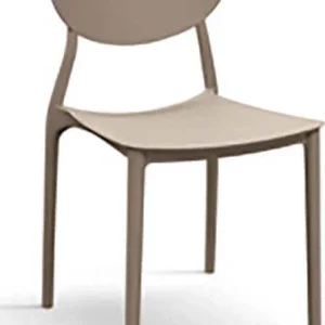 MAGNIFICA - sedia moderna polipropilene cm 50 x 53 x 81 h Marrone Milani Home