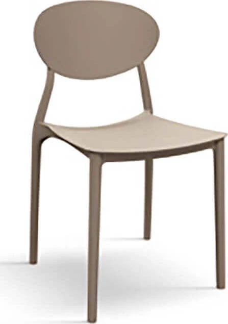 MAGNIFICA - sedia moderna polipropilene cm 50 x 53 x 81 h Marrone Milani Home