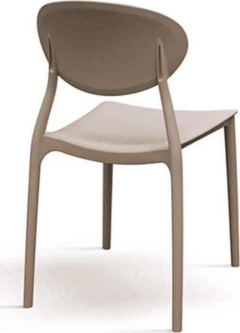 MAGNIFICA - sedia moderna polipropilene cm 50 x 53 x 81 h Marrone Milani Home