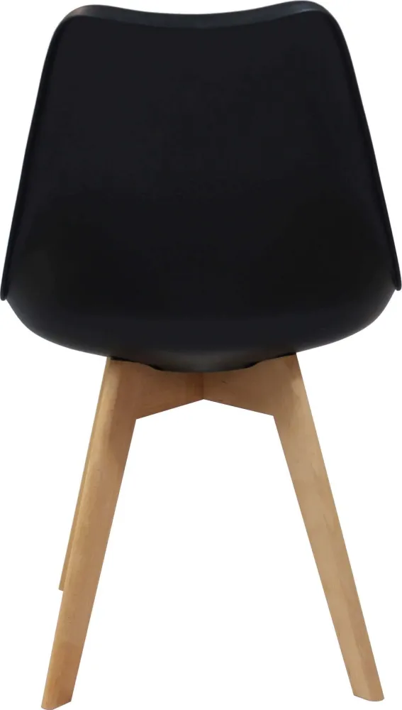 MARGOT - sedia moderna imbottita con gambe legno Nero Milani Home
