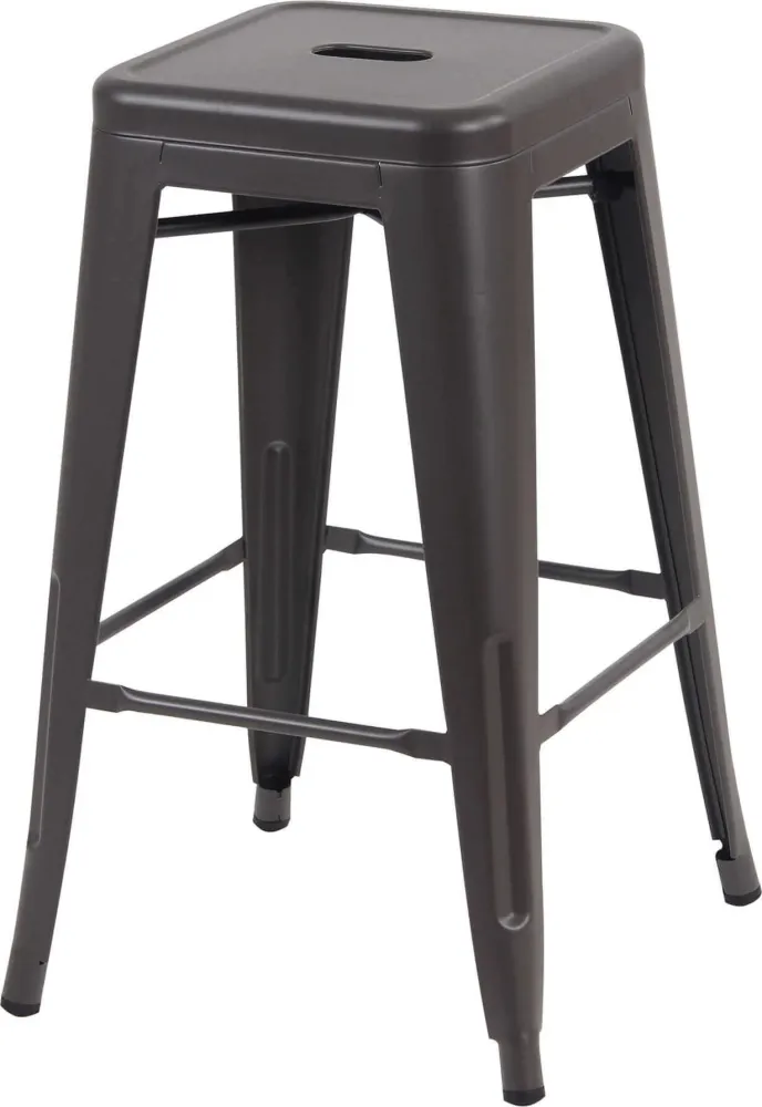 MARIGNO - set di 4 sgabelli alti metallo Nero Milani Home