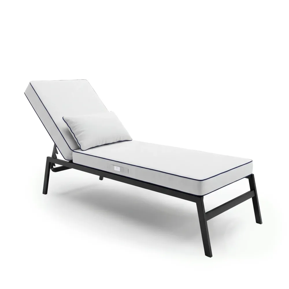 Materassino Premium Lettino 190x60 Bianco - Spessore 10cm & Poggiatesta (Sfoderabile)
