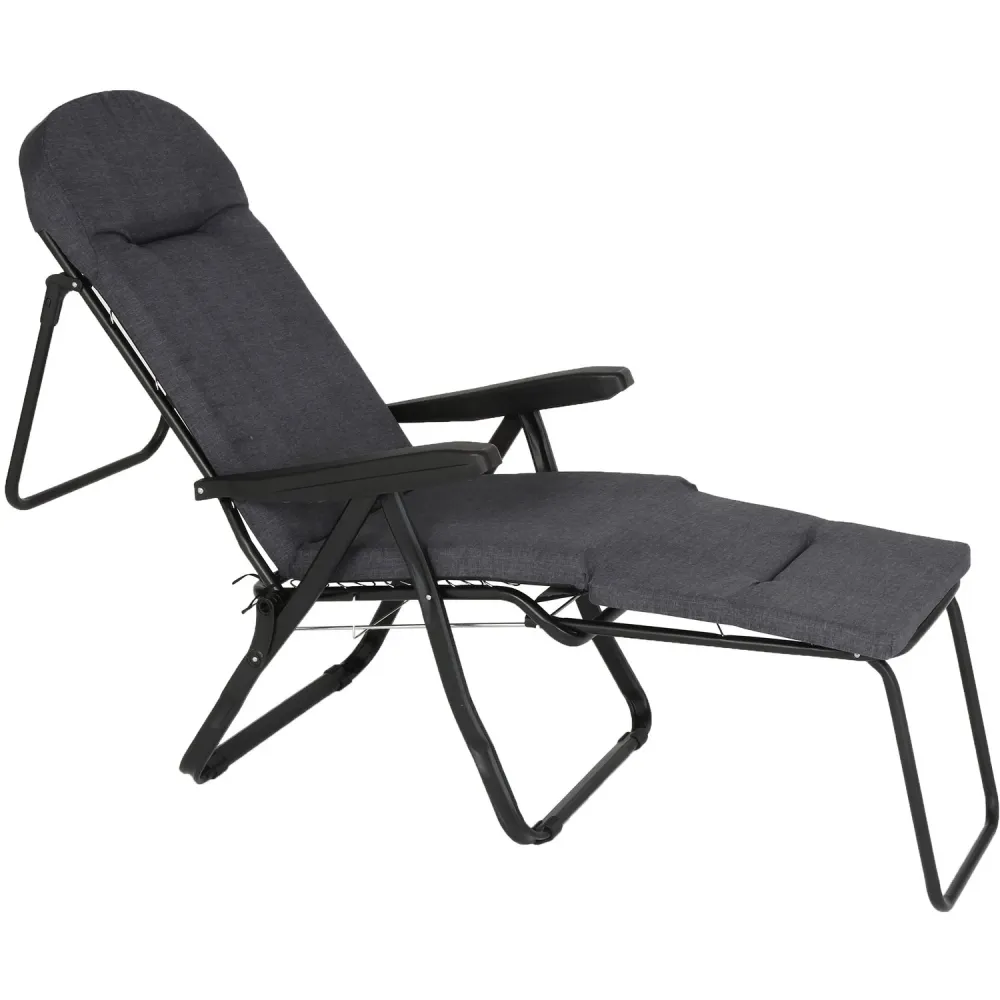 METAL FAR - Sedia sdraio Haiti Sofia con braccioli Grigio Scuro
