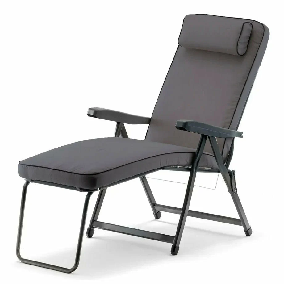 METAL FAR - Sedia Sdraio Reclinabile Paradiso con Poggiatesta - 175x60x63 cm