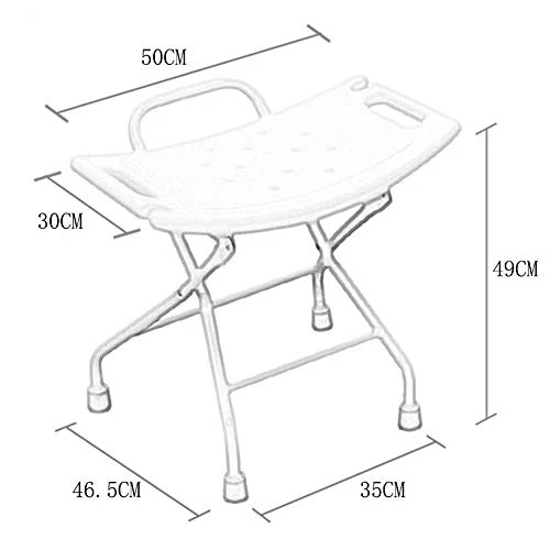 MFLASMF Poggiapiedi Ottomano Sedile Doccia Sgabello Pieghevole Sedile da Bagno Panca Bagno per Anziani con Foro di Scarico...