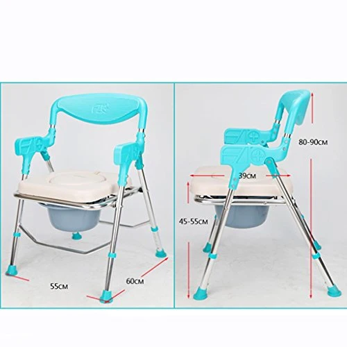 MGMDIAN Pieghevole Lega di Alluminio Brevetto Bagno Sedia Sedia WC Sedile del gabinetto Sedia Sgabello da Bagno Accessori...