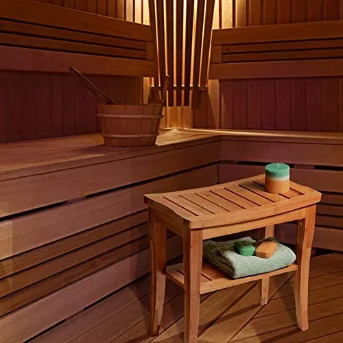 MGMDIAN Sgabello per Il Bagno - Sgabello per Il Bagno Sgabello per Il ripostiglio con Sgabello Impermeabile Legno massello...