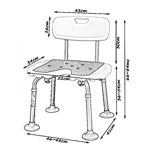 MGMDIAN Sgabello per Il Bagno Vecchio con Sedia per Doccia Sgabello per Il Bagno Antiscivolo | più Vecchio Sgabello per Il...