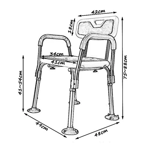 MGMDIAN Sgabello per la casa Vecchio Sgabello da Bagno Sedia per disabili Sedia Antiscivolo Sgabello da Bagno Sgabello pla...