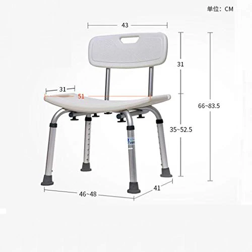 MGMDIAN Sgabello per Doccia Alluminio Sgabello per Doccia per Bagno Sgabello per Il Bagno Sgabello per Doccia per Uomo Anz...