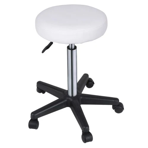 MIADOMODO Sgabelli Regolabili con Ruote Colore Bianco Set da 1